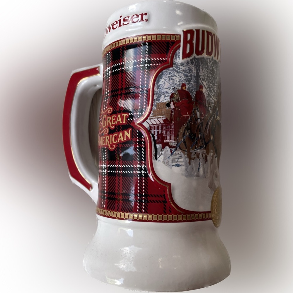 Budweiser 2021 Gold Wholesaler Holiday Stein - Rare